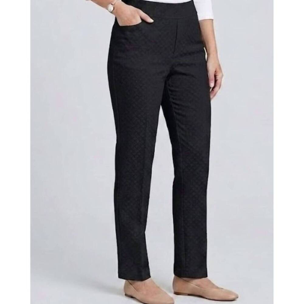 NEW SLIMSATION BY MULTIPLES pull on crop pant in black